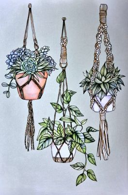 Makramee Blumenampel
