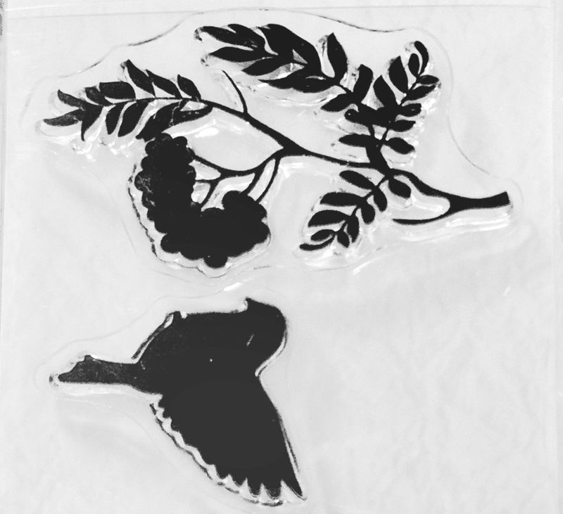 Ast mit Vogel Silhouette