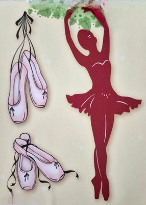 Ballerina und Ballettschuhe