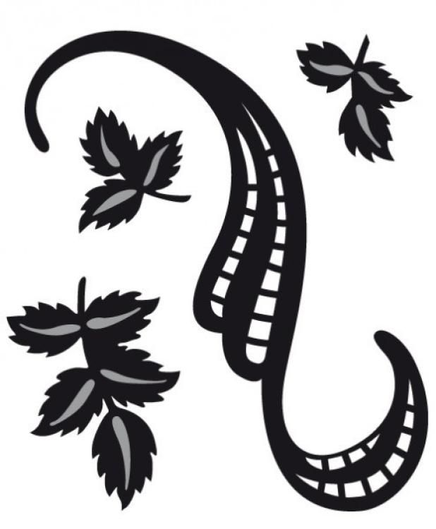 Schnörkel und Blätter Stanzen Set