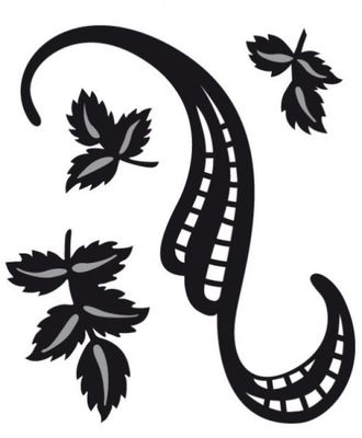 Schnörkel und Blätter Stanzen Set