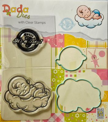 It's a Boy! Stempel mit passender Konturen Stanze