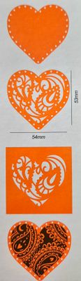 Paisley Herz Set