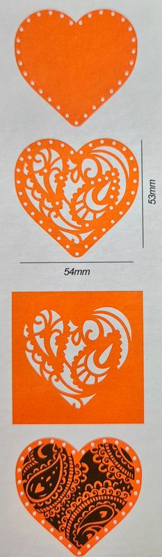 Paisley Herz Set