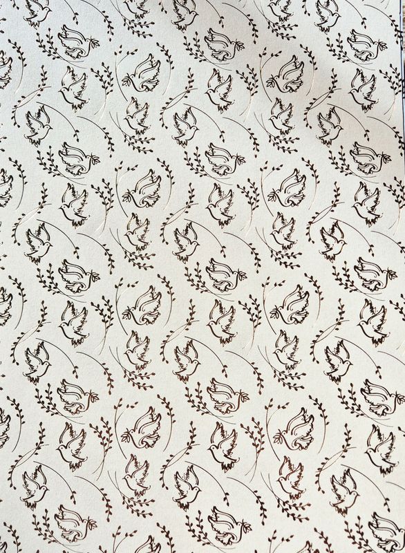 Friedenstaube Perlmutt creme mit Gold DinA4 Papier Friedenstaube Perlmutt creme mit Gold DinA4 Papier