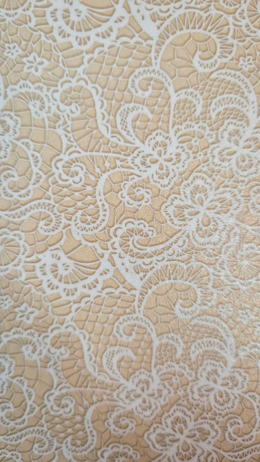 Perlmutt Spitze creme/weiß DinA4