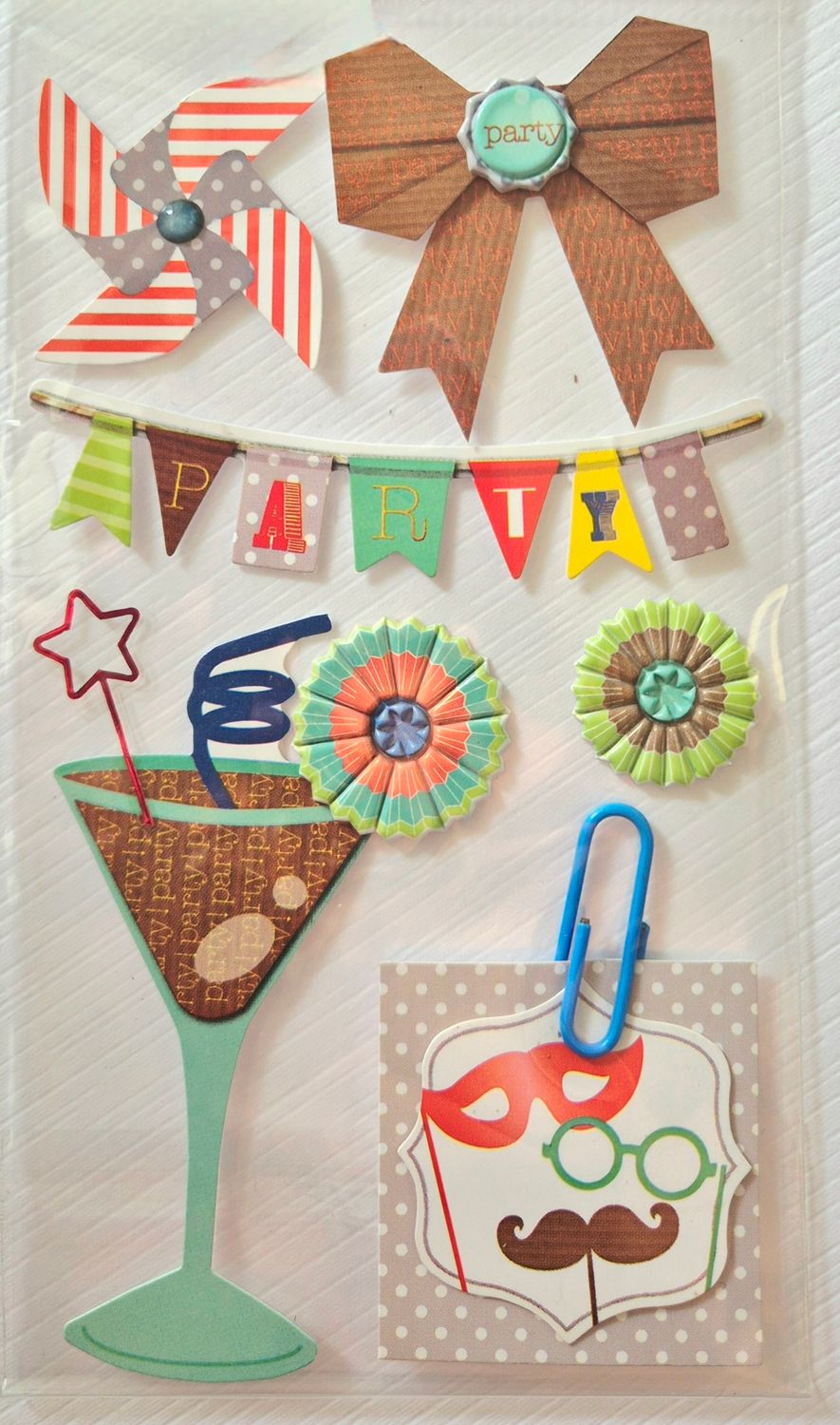 Cocktail Party 3 D Sticker