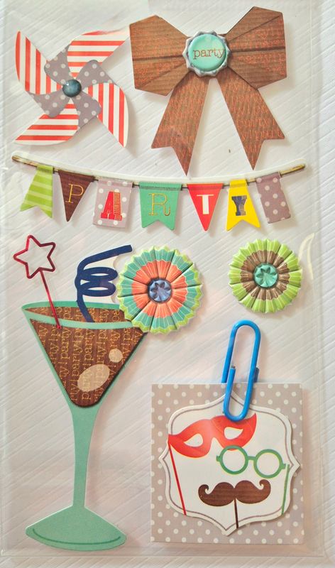 Cocktail Party 3 D Sticker