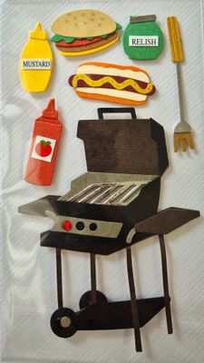 Grill und Zubehör 3 D Sticker