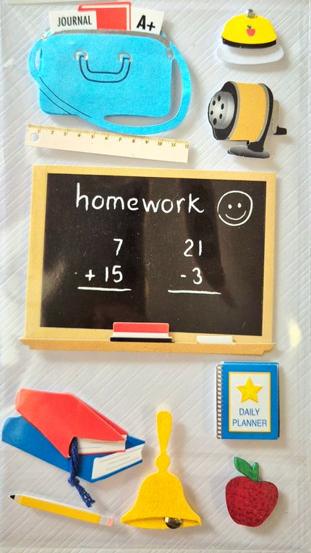 zurück zur Schule 3 D Sticker