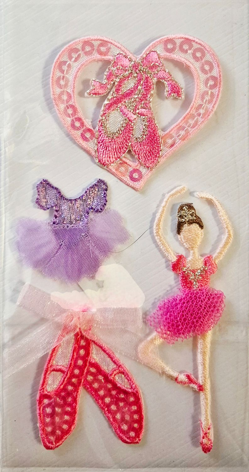 Ballerina 3 D Sticker aus Stoff
