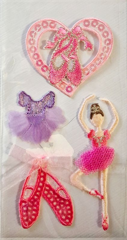 Ballerina 3 D Sticker aus Stoff