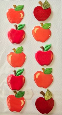 rote Äpfel 3 D Sticker