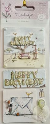 Happy Birthday 3 D Sticker
