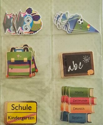 Schulkind Papier Deko Elemente