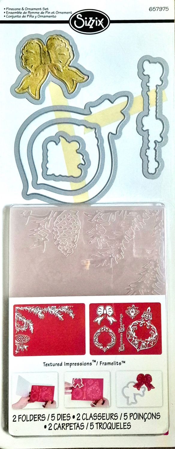 Prägefolder und Stanzen Tannenzapfen und Ornamente