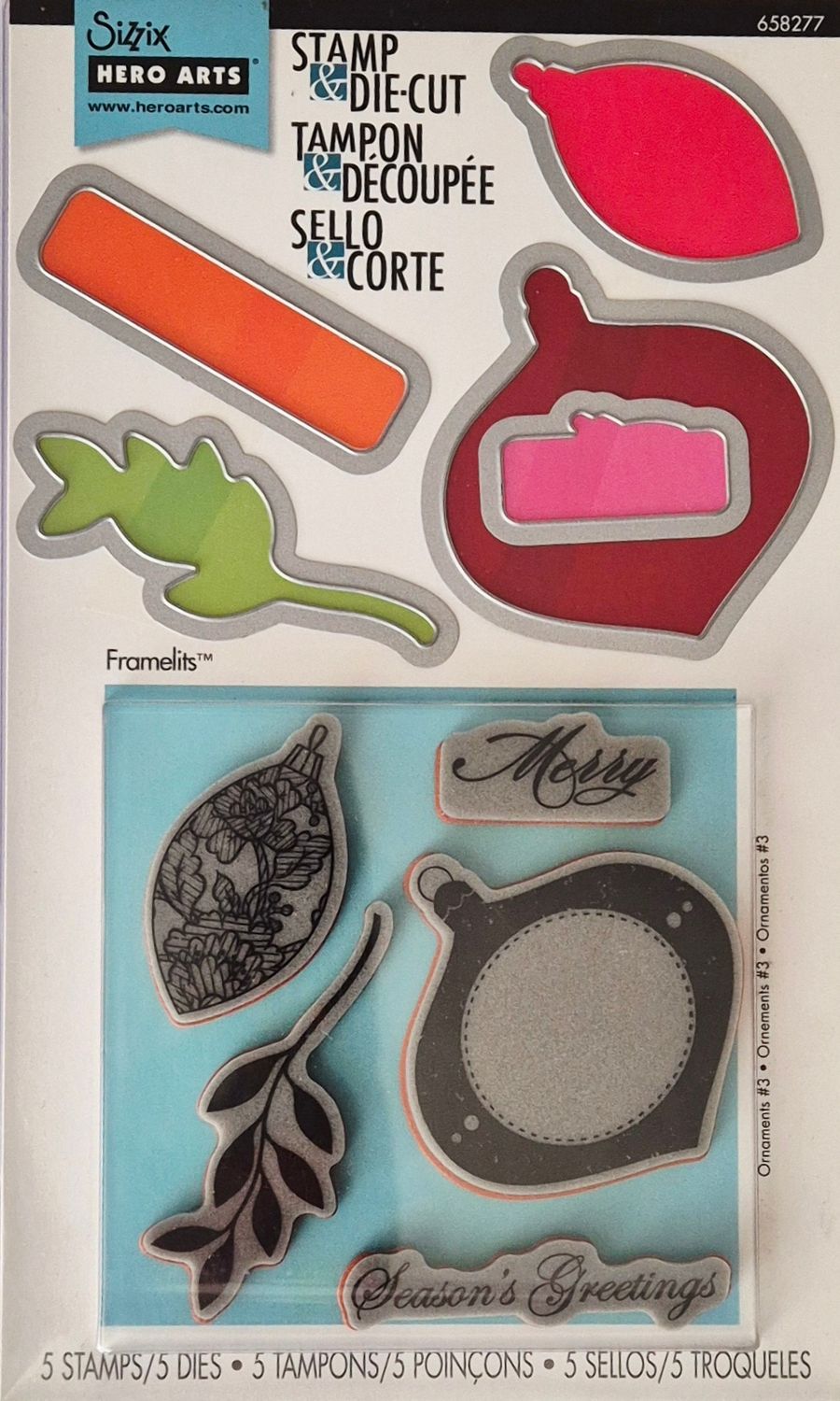 Weihnachtliche Ornamente Stempel und Konturenstanzen