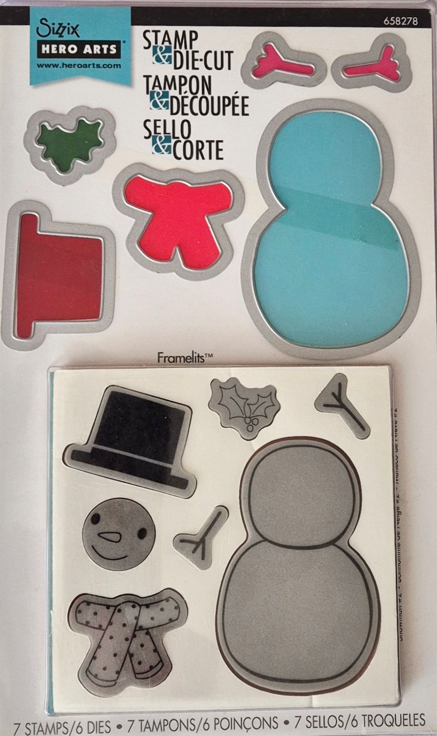 Schneemann Stempel und Konturen Stanze