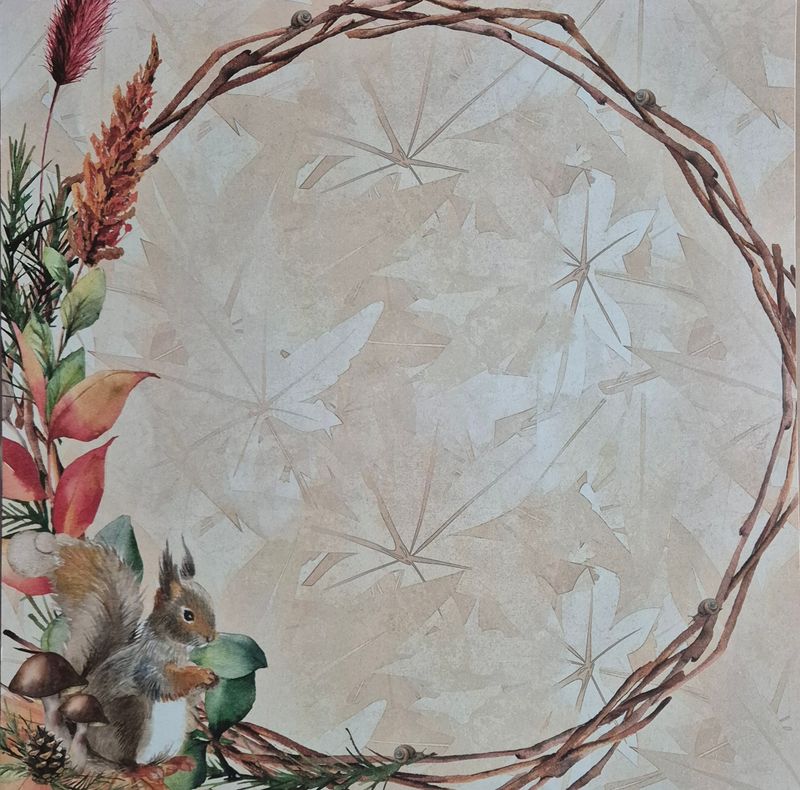 Herbstkranz Scrapbook Papier
