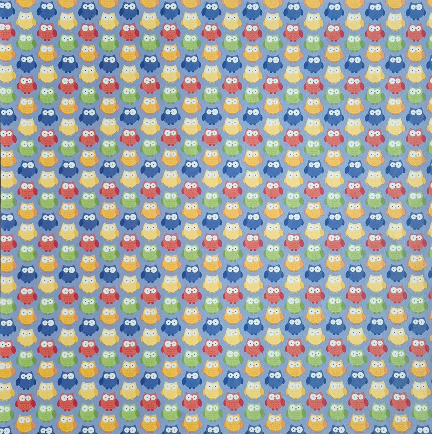 bunte Eulen Scrapbook Papier