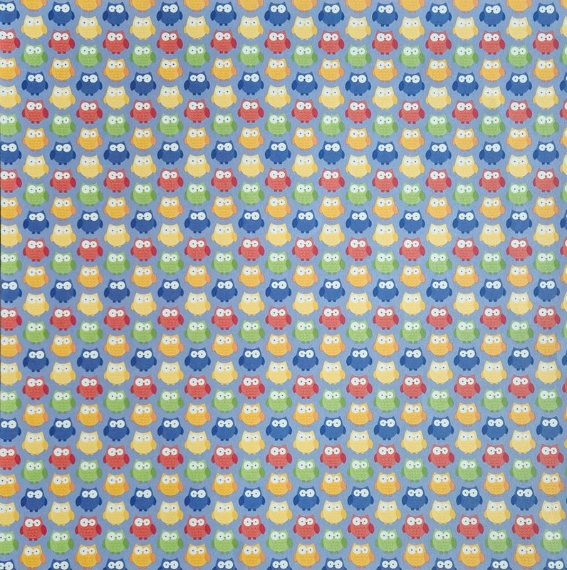 bunte Eulen Scrapbook Papier