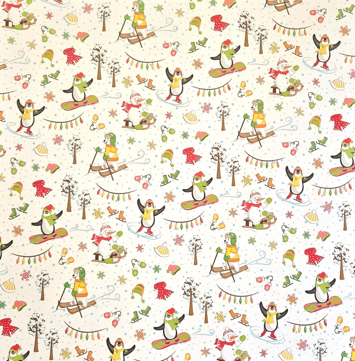 Winterspaß Scrapbook Papier