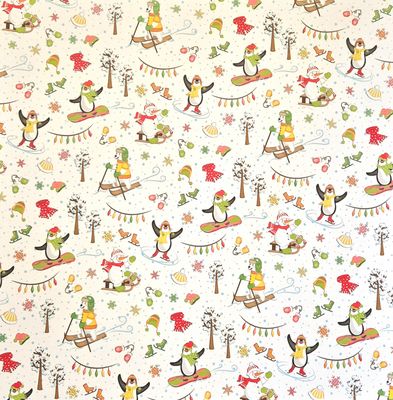 Winterspaß Scrapbook Papier