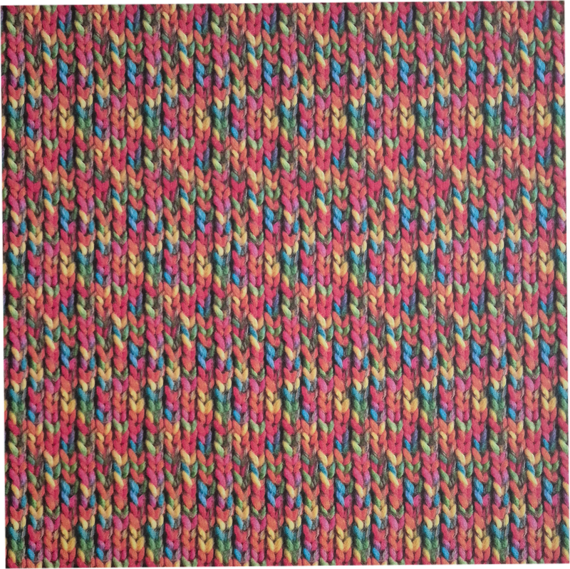 Buntes Strickmuster Scrapbook Papier
