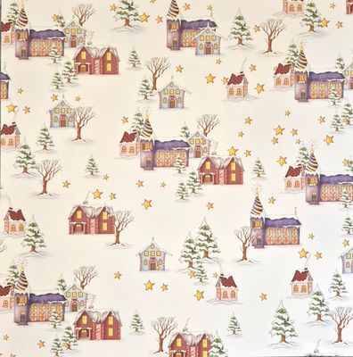 Winterdorf Scrapbook Papier