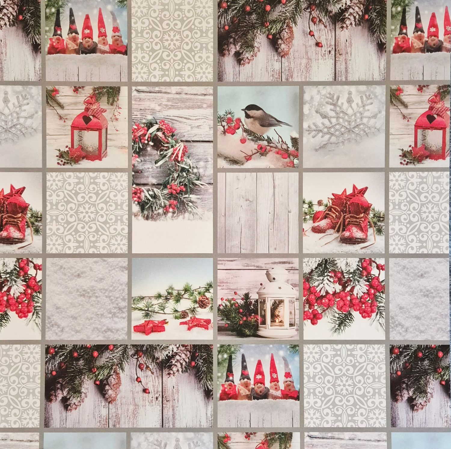 Winterzauber rot Scrapbook Papier