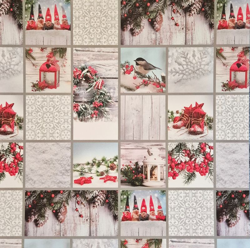 Winterzauber rot Scrapbook Papier Winterzauber rot Scrapbook Papier