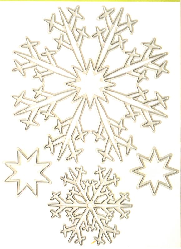Schneeflocken und Sterne Set