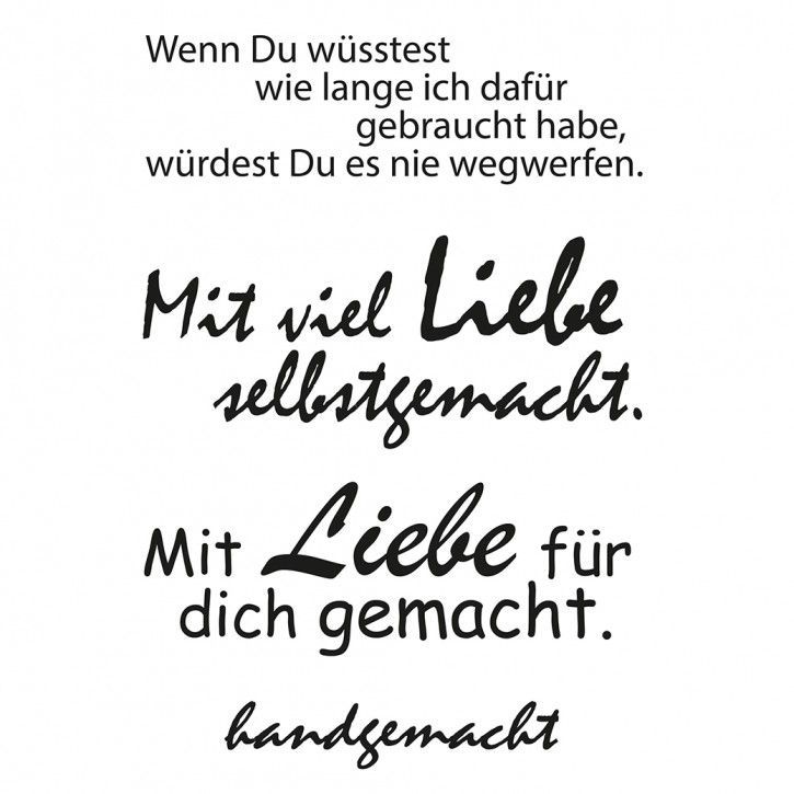 Mit Liebe selbstgemacht Clear Stempelset