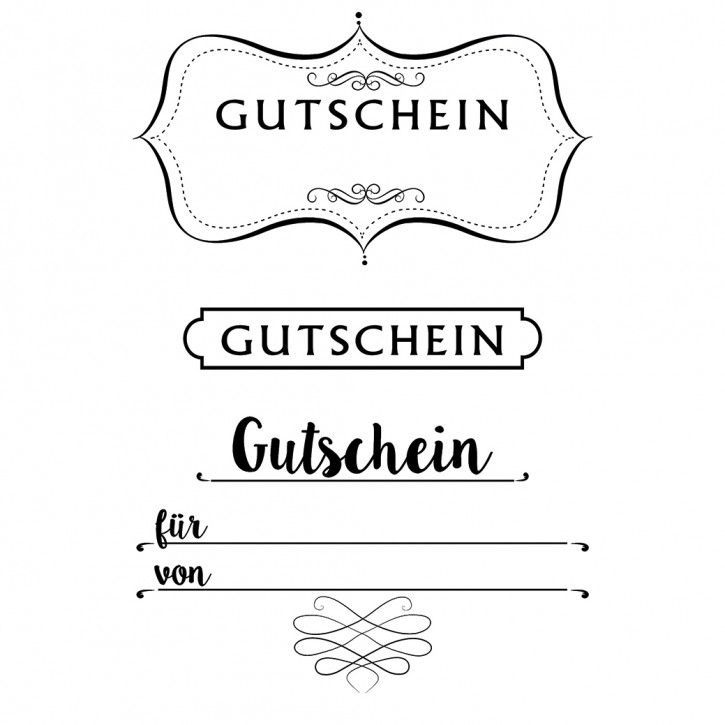 Gutschein Stempel Set
