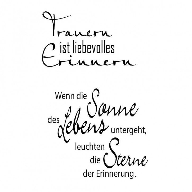 Trauern ist liebevolles Erinnern Stempel Set