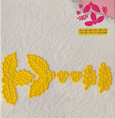 Ilex Blätter und Beeren Stanzen Set