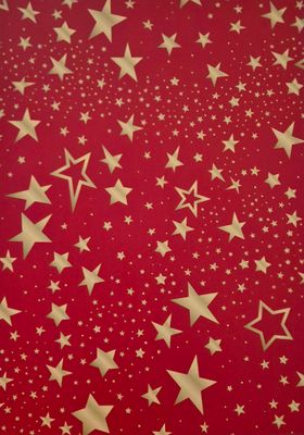 goldene Sterne auf rotem Grund Motivpapier DinA4 goldene Sterne auf rotem Grund Motivpapier DinA4