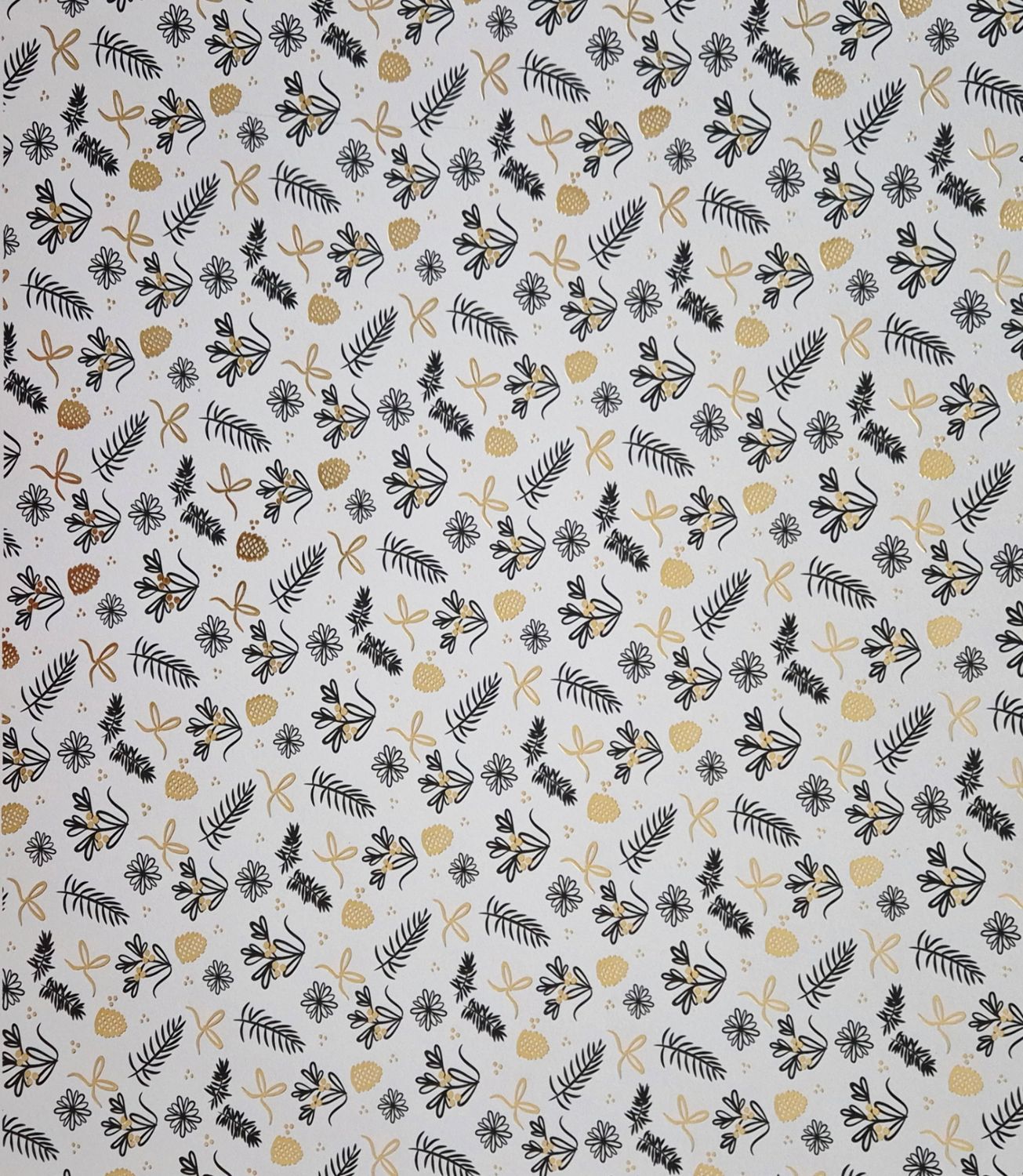 Winterzauber mit goldenem Foliendruck Scrapbook Papier