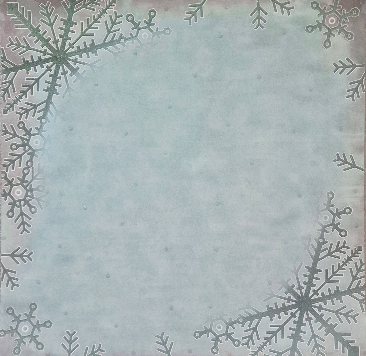 Flockenzauber mit Glimmer Scrapbook Papier