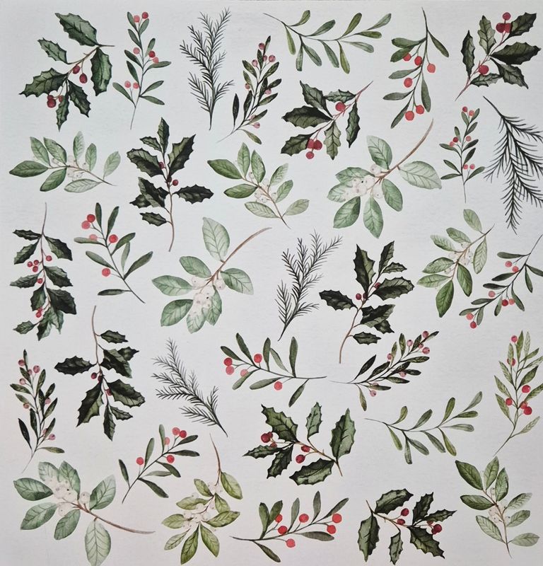 Winterzweige Scrapbook Papier Winterzweige Scrapbook Papier