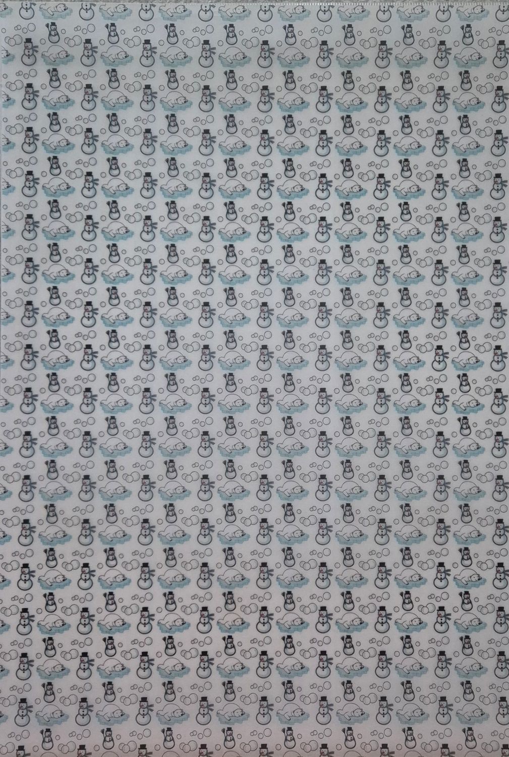 Schneemänner und Eisbären Transparentpapier DinA4