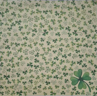 Kleeblätter mit Glitter Scrapbook Papier Kleeblätter mit Glitter Scrapbook Papier