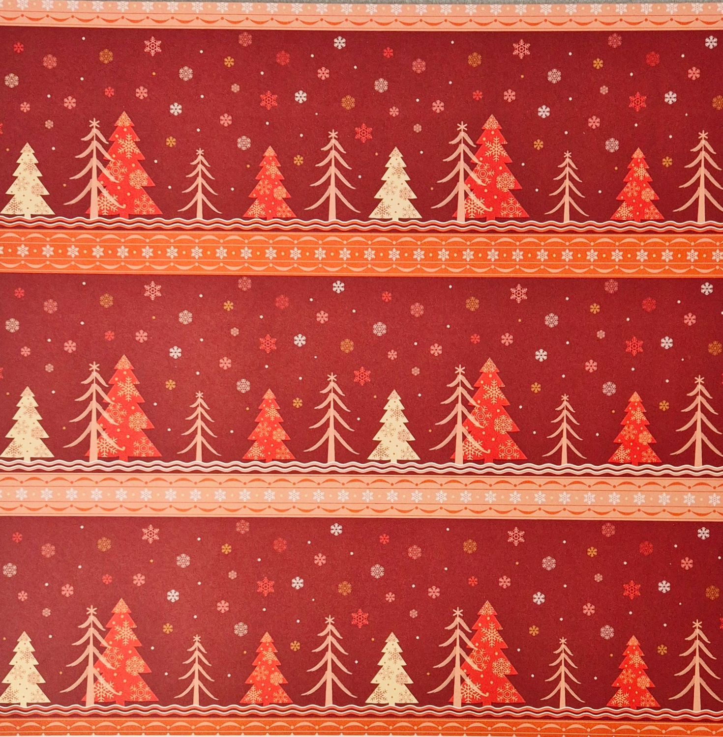 Winterzauber rot Scrapbook Papier