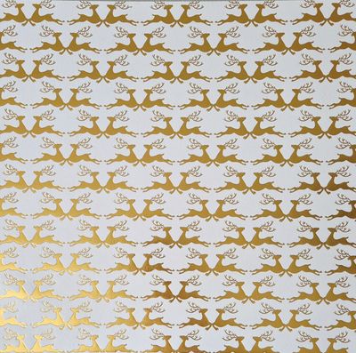 Gold folierte Hirsche Scrapbook Papier Gold folierte Hirsche Scrapbook Papier
