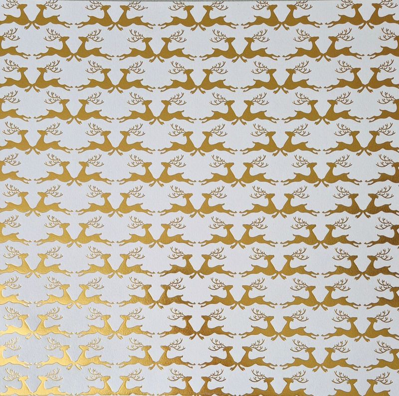 Gold folierte Hirsche Scrapbook Papier Gold folierte Hirsche Scrapbook Papier