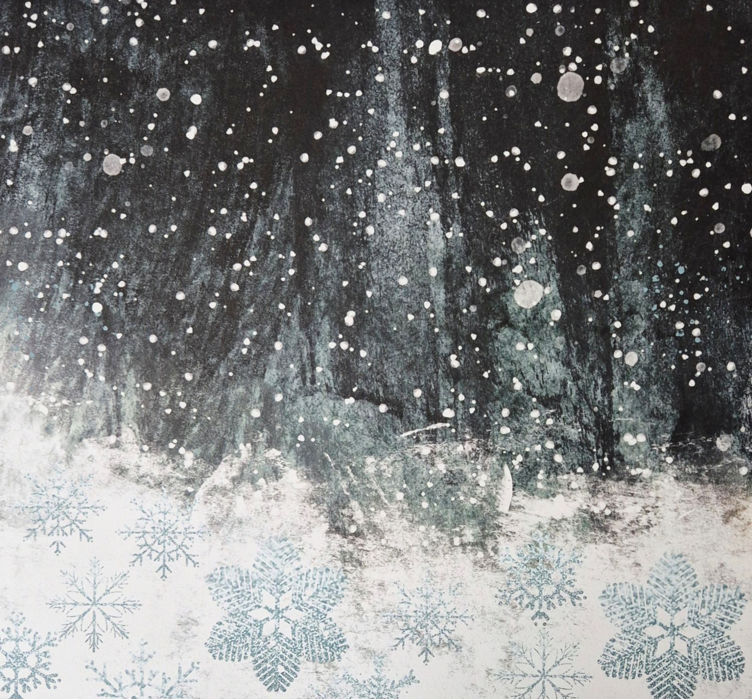 Schneegestöber Scrapbook Papier