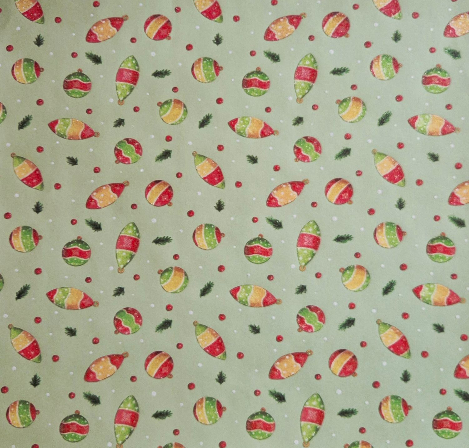 Weihnachtskugeln mit Glimmer Scrapbook Papier
