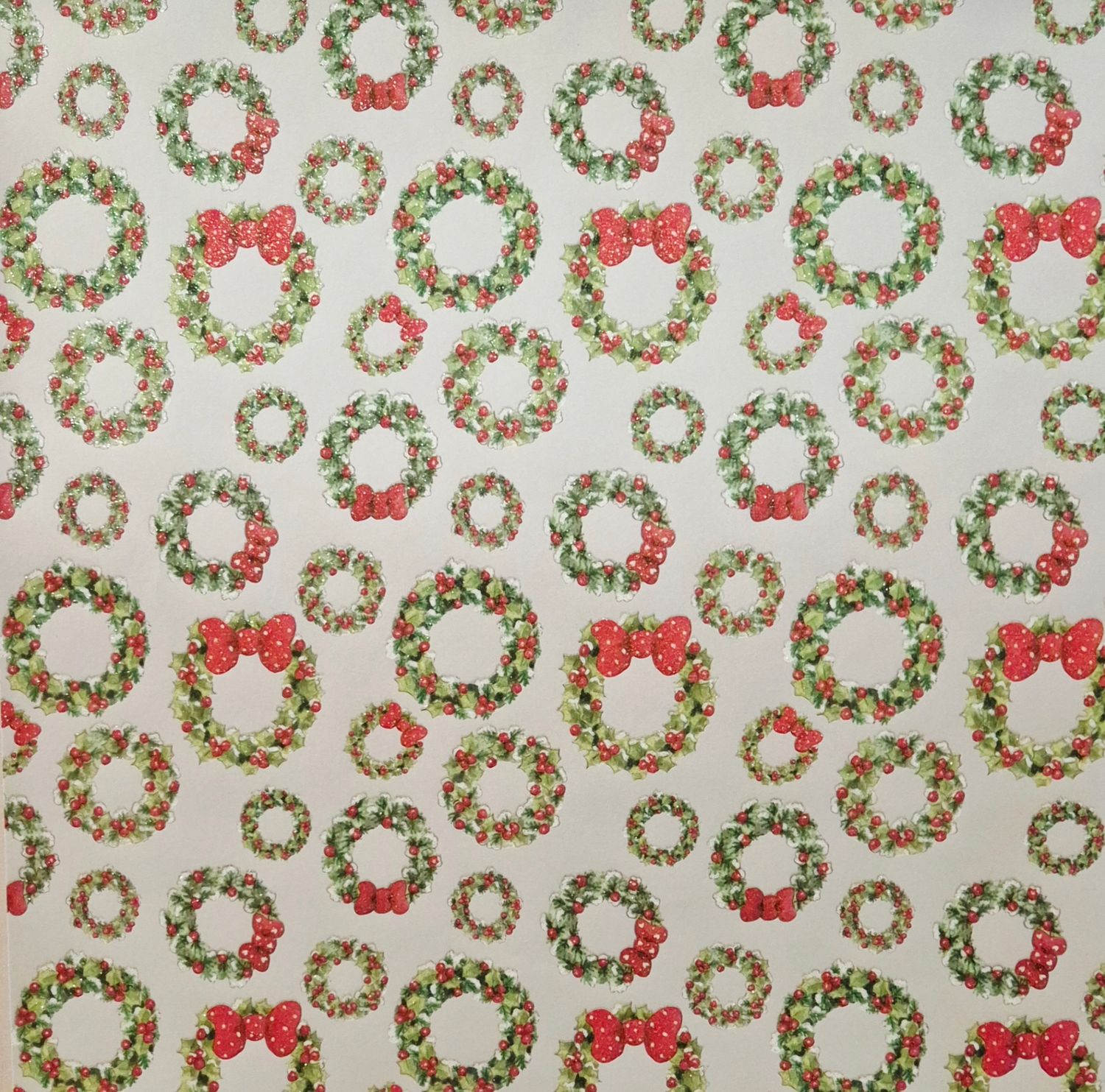 Weihnachtskränze mit Glimmer Scrapbook Papier