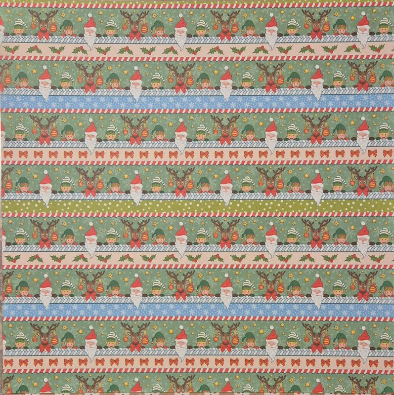 Wichtel und Weihnachtsmänner Scrapbook Papier Wichtel und Weihnachtsmänner Scrapbook Papier