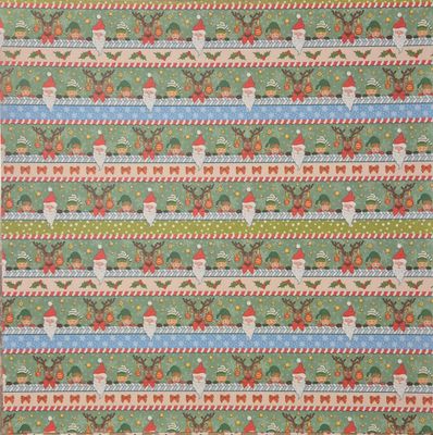 Wichtel und Weihnachtsmänner Scrapbook Papier